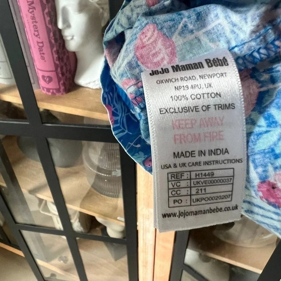 Flamingo dress Jojo Maman Bebe toddler girl flamingo embroidered pockets collar - Picture 7 of 7